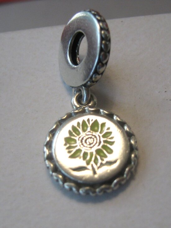 Pandora Accessories - As NEW - Authentic PANDORA Sunflower Dangle Charm - 'Love for All'